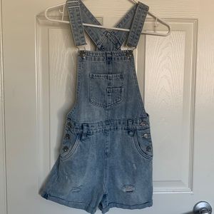 RSQ Jeans Ripped Shorts Overalls